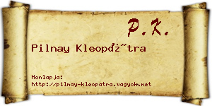 Pilnay Kleopátra névjegykártya